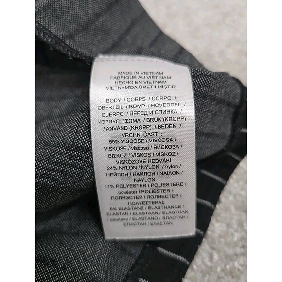 Lauren Ralph Lauren Long Sleeve Dress Pinstripe Black & White Women’s Size M NWT - Picture 9 of 15